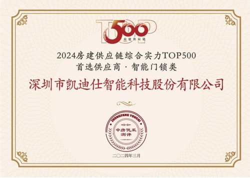 凱迪仕連續(xù)八年入選 房建供應(yīng)鏈選擇供應(yīng)商 ,18 品牌選擇指數(shù)穩(wěn)居智能門鎖類榜首