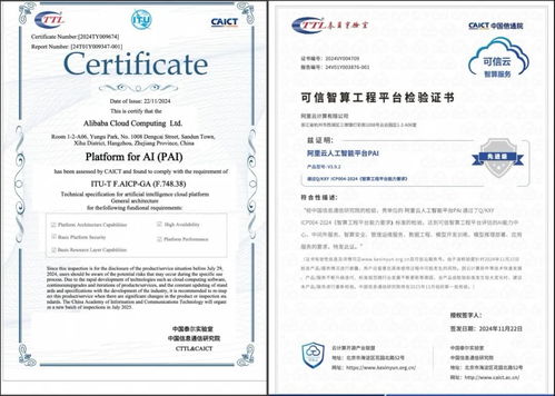 首個(gè) 阿里云人工智能平臺率先通過國際標(biāo)準(zhǔn)認(rèn)證